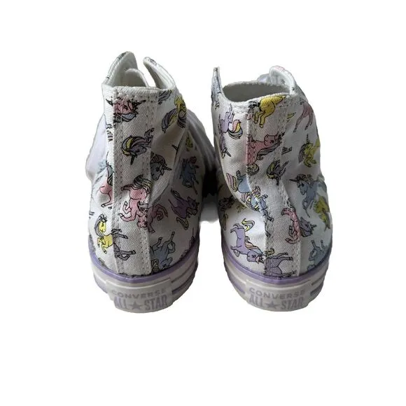 Converse Chuck Taylor All Star Kid Size 4.5 Shoes Unicorns High Top Sneakers