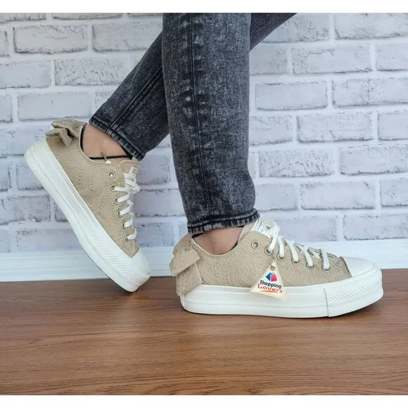 ⭐Converse Chuck Taylor All Star Lift Bow Womens Shoes Sz 8.5 Embroidered A10246C