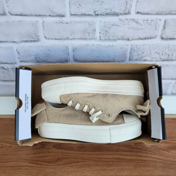 ⭐Converse Chuck Taylor All Star Lift Bow Womens Shoes Sz 8.5 Embroidered A10246C
