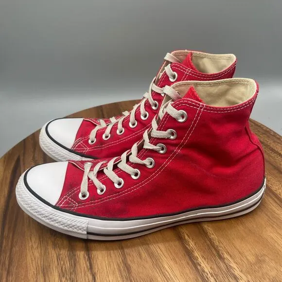Converse Chuck Taylor All Star Shoes Mens 8 Classic Hi Top Sneaker Red Skate