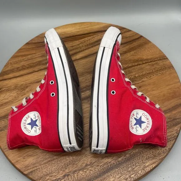 Converse Chuck Taylor All Star Shoes Mens 8 Classic Hi Top Sneaker Red Skate