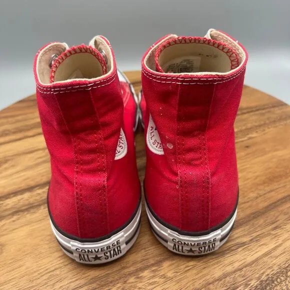 Converse Chuck Taylor All Star Shoes Mens 8 Classic Hi Top Sneaker Red Skate