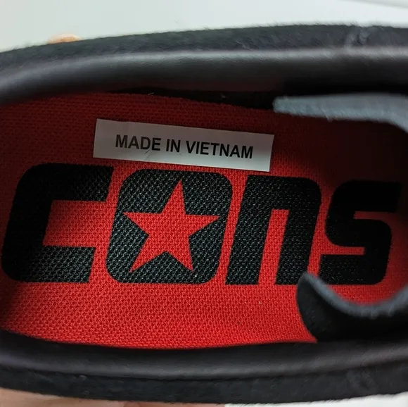 Converse Cons One Star Pro Roses A01579C Black Red Suede Skateboard shoes sz 10