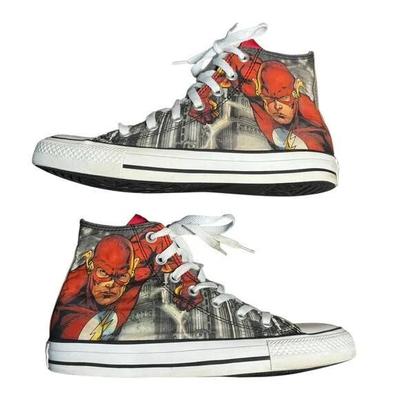 Converse DC Comics Chuck‎ Taylor All Star High Top Shoes Flash Men's 6/Women's 8