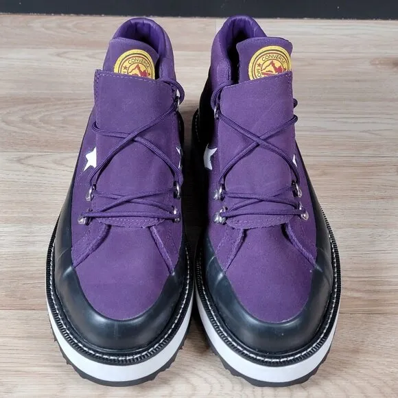 Converse One Star Mid Shoes Womens Size 11 Purple Black Mountain Club 566162C