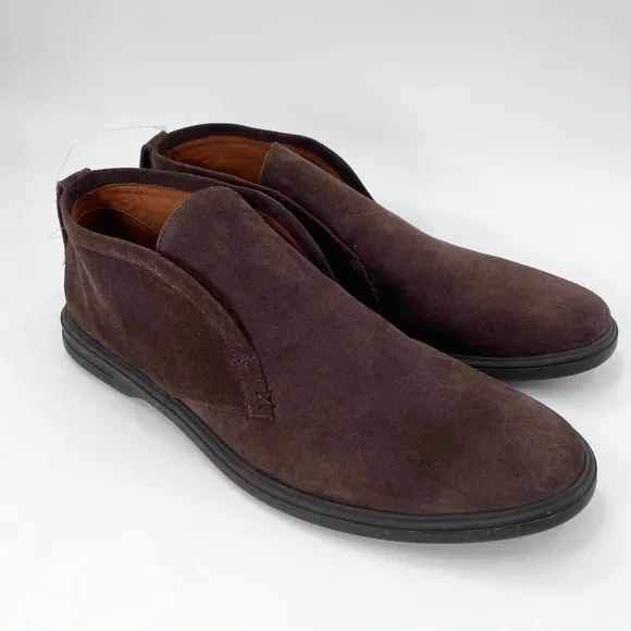 COPY - Peter Millar Crafted Slip-On Chukka Suede Leather Boots Espresso - Men $…