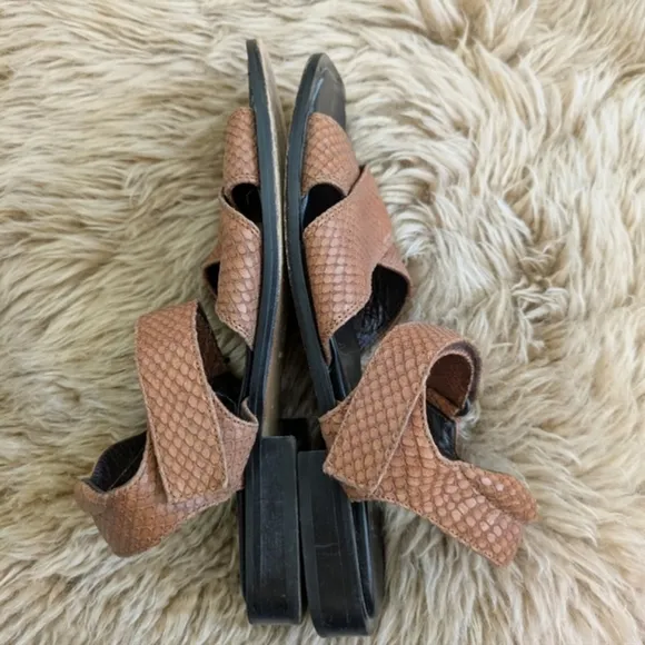 Cordani Snakeskin Brown Leather Sandals | 37
