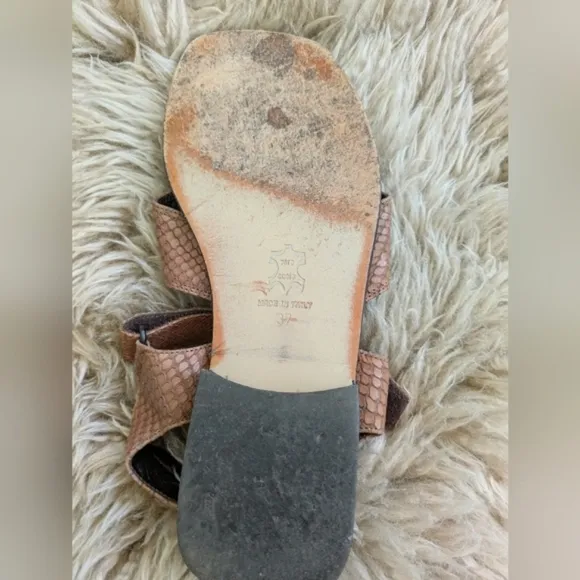 Cordani Snakeskin Brown Leather Sandals | 37