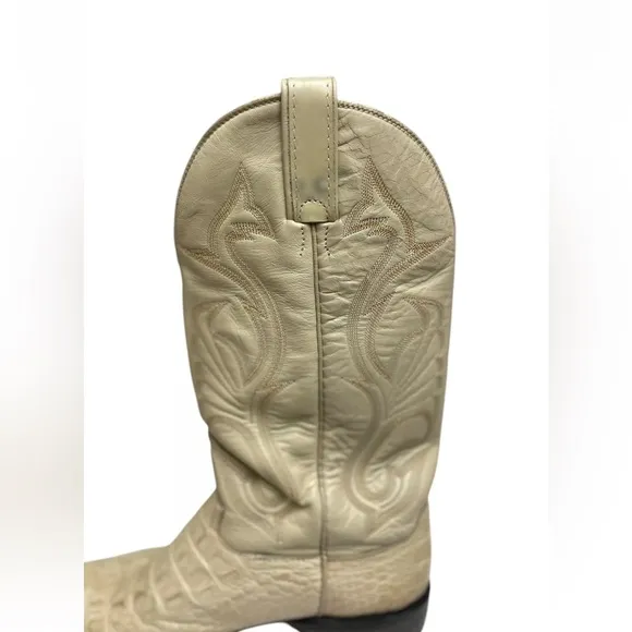 Cowboy Boots Alligator Crocodile Size 8 1/2 D Mexican Animal Leather Western Men