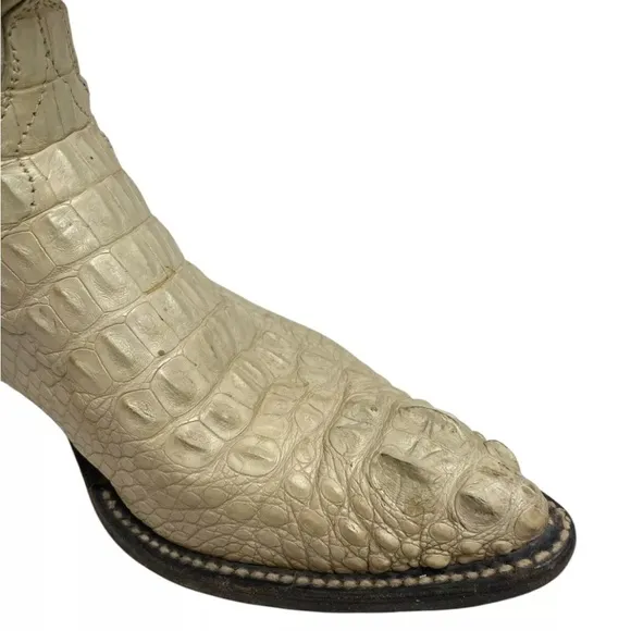 Cowboy Boots Alligator Crocodile Size 8 1/2 D Mexican Animal Leather Western Men