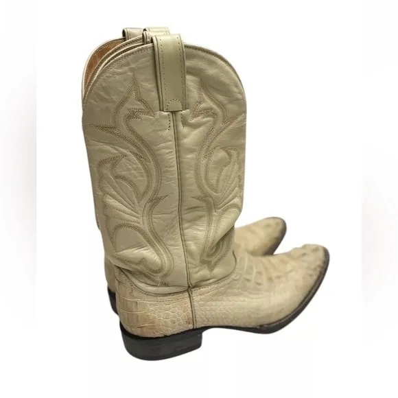 Cowboy Boots Alligator Crocodile Size 8 1/2 D Mexican Animal Leather Western Men