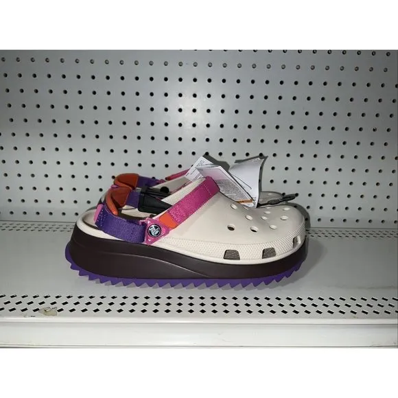 Crocs Classic Hiker Mens Slip On Clogs Size 11 Multi Color Stucco Pink Purple