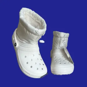 Crocs Classic Lined Neo Puff White Unisex Boot Size 7 or 5 SKU#24215