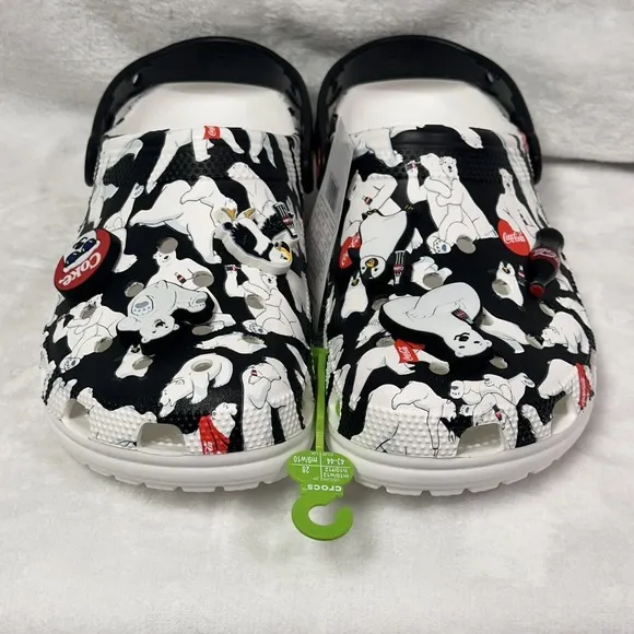 Crocs Coca-Cola Classic Clog Polar Bear Jibbitz (209314-100) Mens Size 10 NWOB