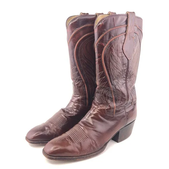 Dan Post 6683 Cherry Leather Western Boots 9 B