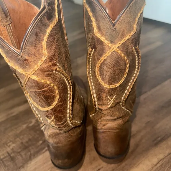 Dan Post Albany Men VTG Brown Leather Western Cowboy Boots DP26682 Sz 9.5 D