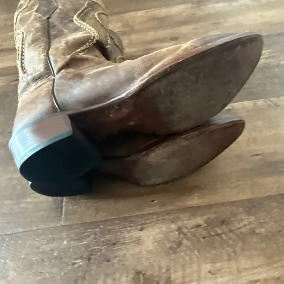 Dan Post Albany Men VTG Brown Leather Western Cowboy Boots DP26682 Sz 9.5 D