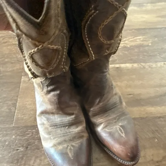 Dan Post Albany Men VTG Brown Leather Western Cowboy Boots DP26682 Sz 9.5 D