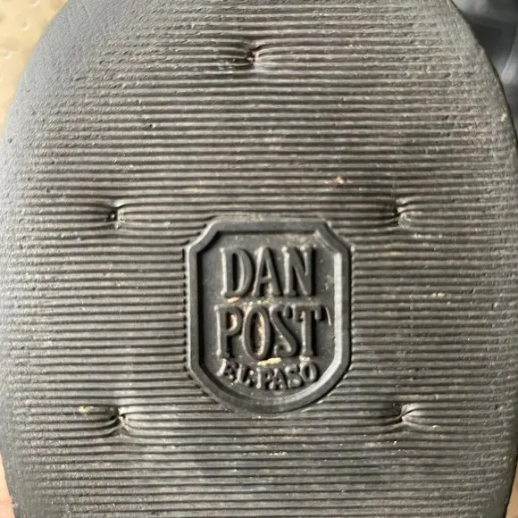 Dan Post Leather Cowboy Boots USA Made Black 9.5D Men 338105