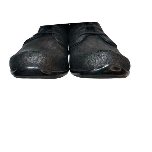 DANSKO Lace Up Black Animal Patterned Leather Clog Oxford Size 39 EU 9 US