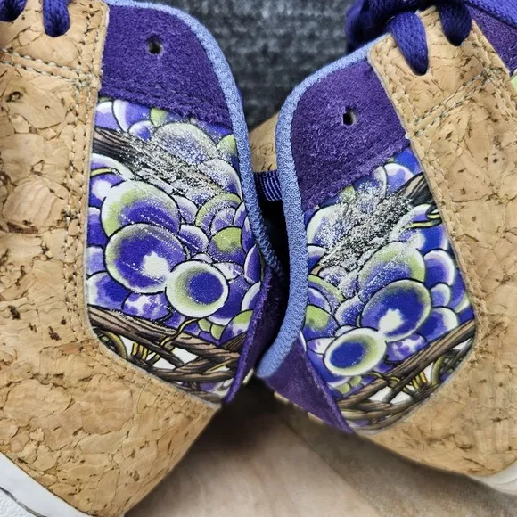 DC Miami Ink 2009 Women's Size 6 Grape Purple Cork Mid Top Skateboard Shoes
