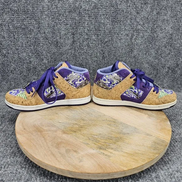 DC Miami Ink 2009 Women's Size 6 Grape Purple Cork Mid Top Skateboard Shoes
