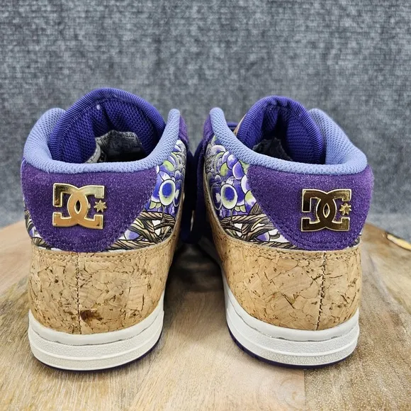 DC Miami Ink 2009 Women's Size 6 Grape Purple Cork Mid Top Skateboard Shoes