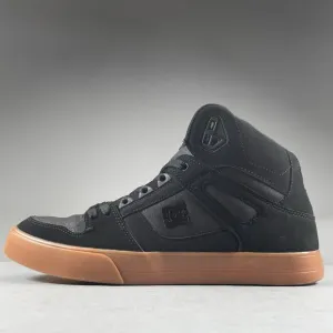 DC Pure High-Top Men’s Size 13 Black Gum Skateboard Sneakers Casual Shoe Lace Up