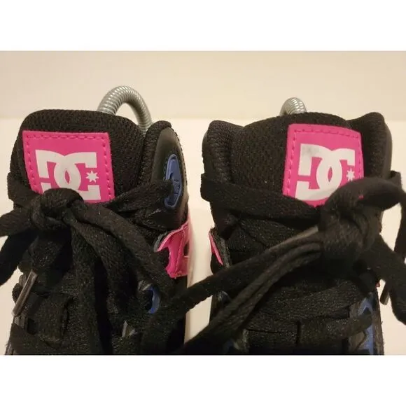 DC Shoes Youth Size 5 Pink Black Skateboard Shoes GREAT CONDITION