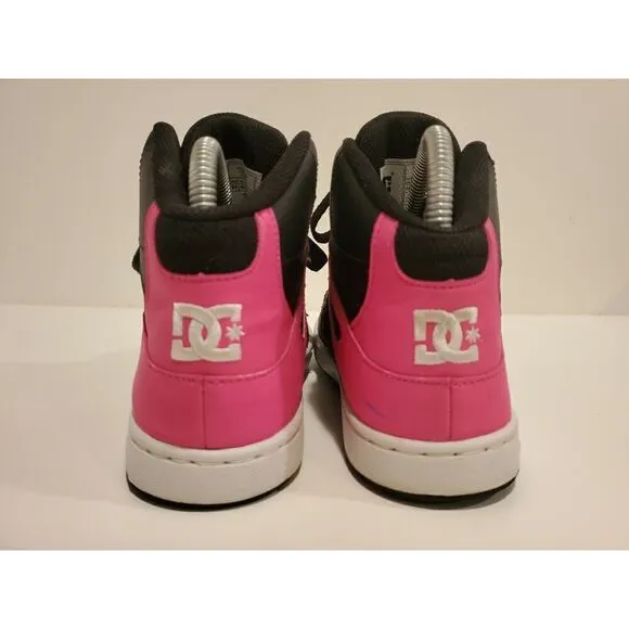 DC Shoes Youth Size 5 Pink Black Skateboard Shoes GREAT CONDITION