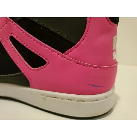 DC Shoes Youth Size 5 Pink Black Skateboard Shoes GREAT CONDITION