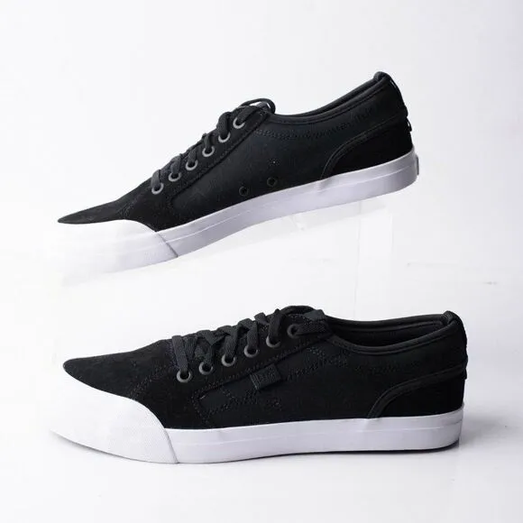DC Youths Evan Boys Black Leather Skateboard Shoes Sneakers Sz 7 Eu 39 Athletic