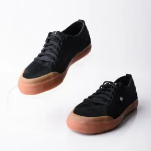 DC Youths Evan Boys Black Leather Skateboard Shoes Sneakers Sz 7 Eu 39 Low tops