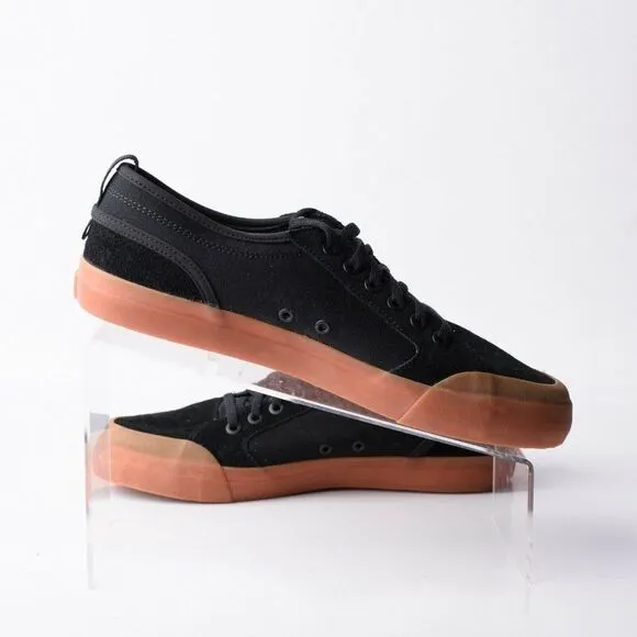 DC Youths Evan Boys Black Leather Skateboard Shoes Sneakers Sz 7 Eu 39 Low tops