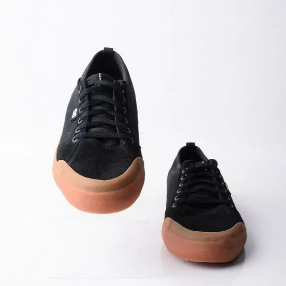 DC Youths Evan Boys Black Leather Skateboard Shoes Sneakers Sz 7 Eu 39 Low tops