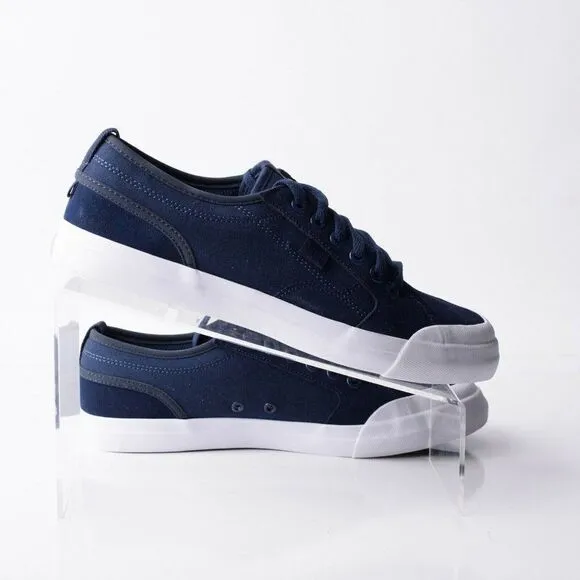 DC Youths Evan Boys Navy Blue Leather Skateboard Shoes Sneakers Sz 7 Eu 39 Youth