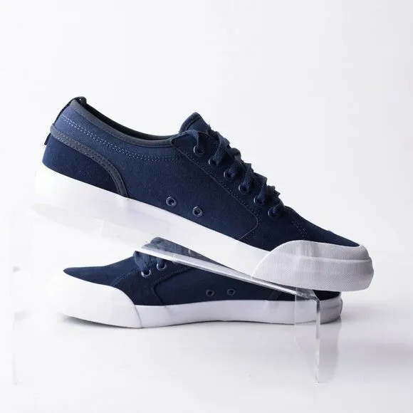 DC Youths Evan Boys Navy Blue Leather Skateboard Shoes Sneakers Sz 7 Eu 39 Youth