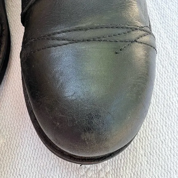 Diesel Cassidy Black Leather Combat Boots Men Size 41/8.5