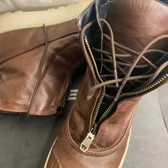 Diesel mud color calfskin Leather Men's Boots size 12