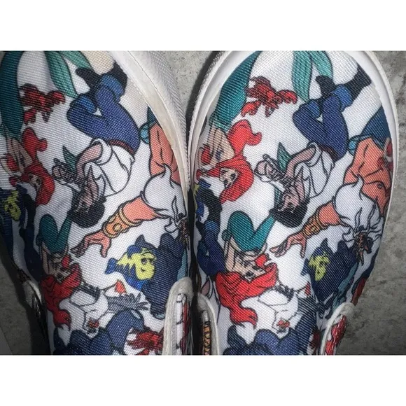 DISNEY Shoes Kids 13 The Little Mermaid &amp; Toy Story SNEAKERS SLIP (2 Pair)