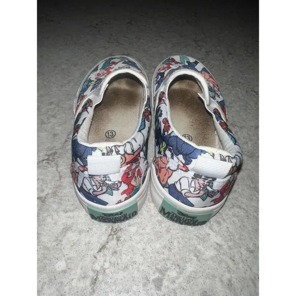 DISNEY Shoes Kids 13 The Little Mermaid &amp; Toy Story SNEAKERS SLIP (2 Pair)