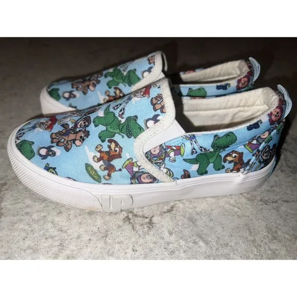 DISNEY Shoes Kids 13 The Little Mermaid &amp; Toy Story SNEAKERS SLIP (2 Pair)