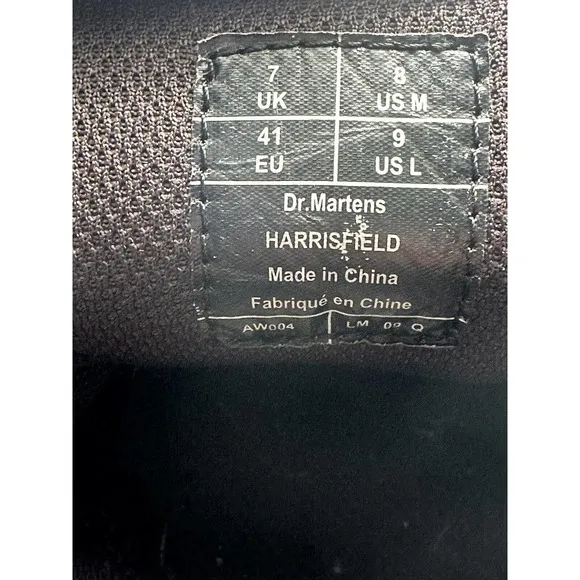Doc Martens Boots Men Size 8M Harrisfield Brown Pebbled Leather Ankle
