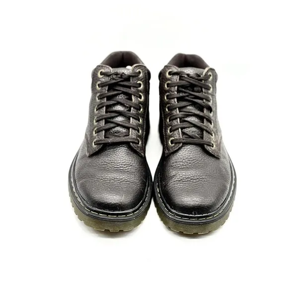 Doc Martens Boots Men Size 8M Harrisfield Brown Pebbled Leather Ankle