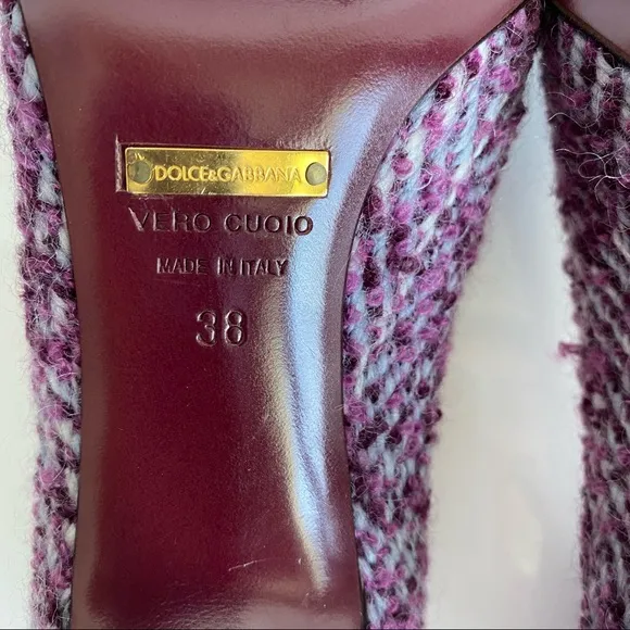 Dolce &amp; Gabbana Chevron Melange Tweed Pumps