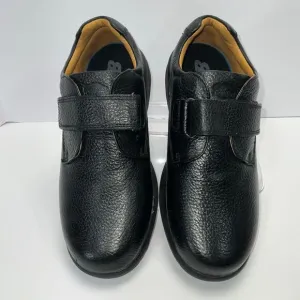 Dr. Comfort Shoes Black Leather Hook &amp; Loop Closure Orthopedic 9 Wide
