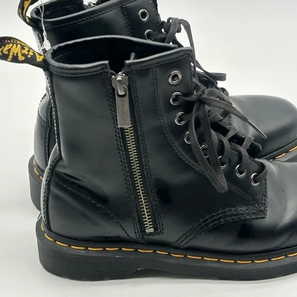 Dr. Martens 1460 ELS  6 M 7 L Black Smooth Zipper Boots