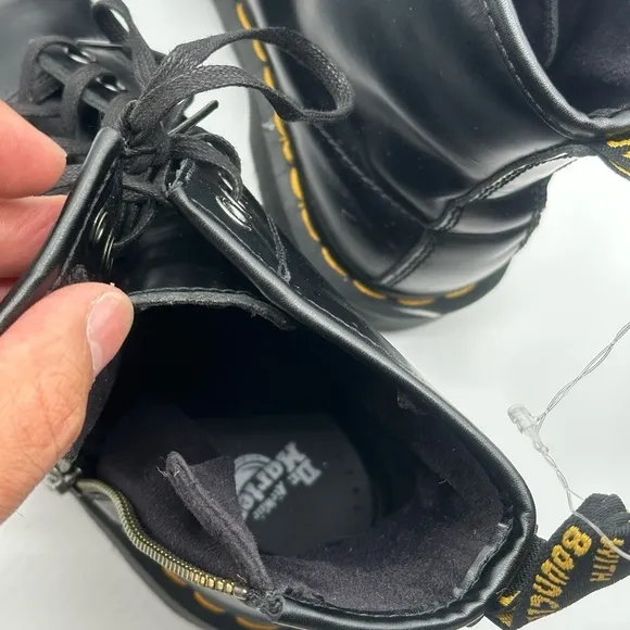 Dr. Martens 1460 ELS  6 M 7 L Black Smooth Zipper Boots