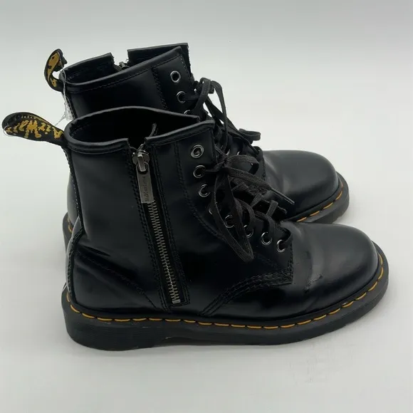 Dr. Martens 1460 ELS  6 M 7 L Black Smooth Zipper Boots
