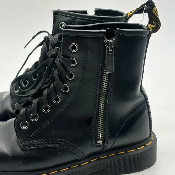 Dr. Martens 1460 ELS  6 M 7 L Black Smooth Zipper Boots